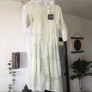 NWT ASOS Petite Mint Broderie Dress